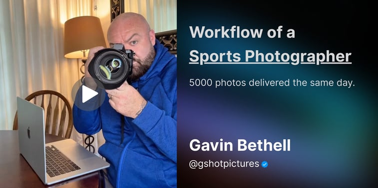 high-volume photography workflow