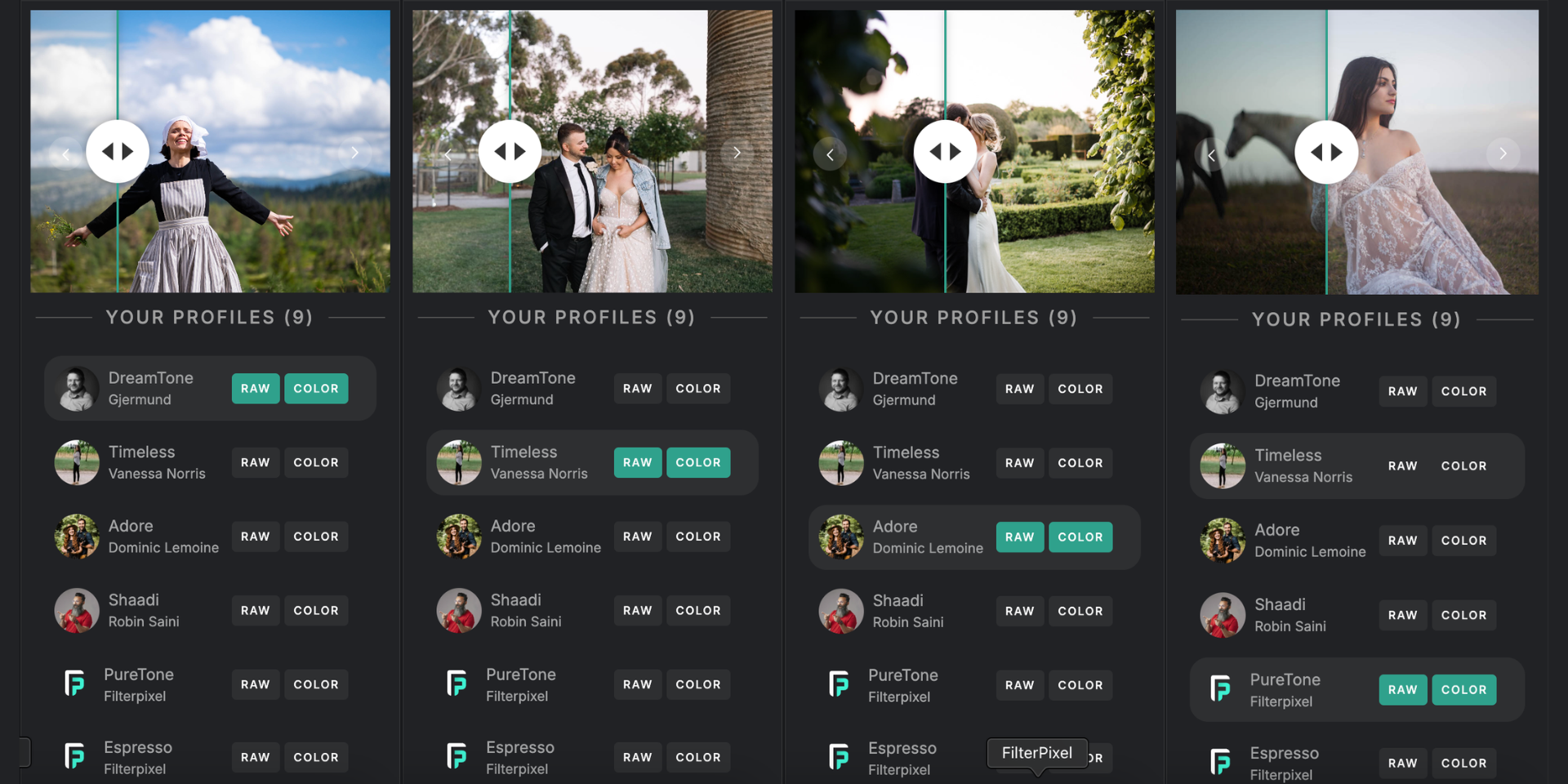 ai editing profiles