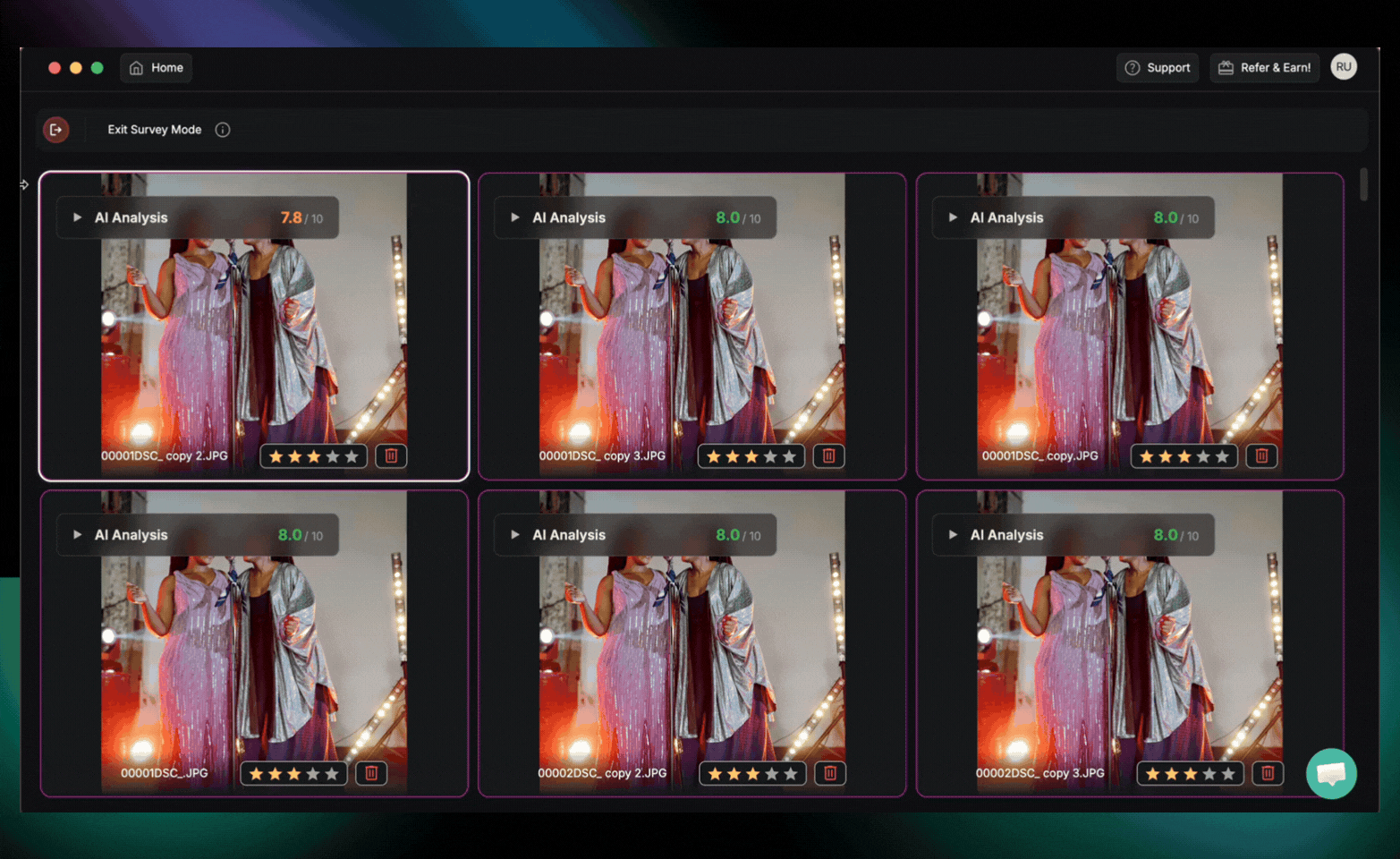 culling software FilterPixel and Lightroom