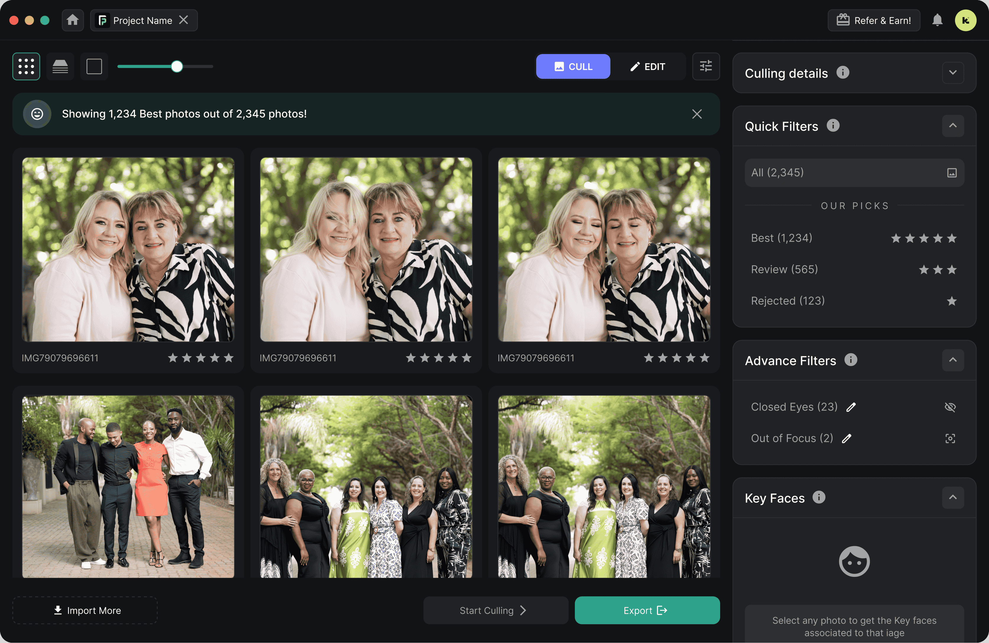 AI Photo Culling Software for Photographers | FilterPixel