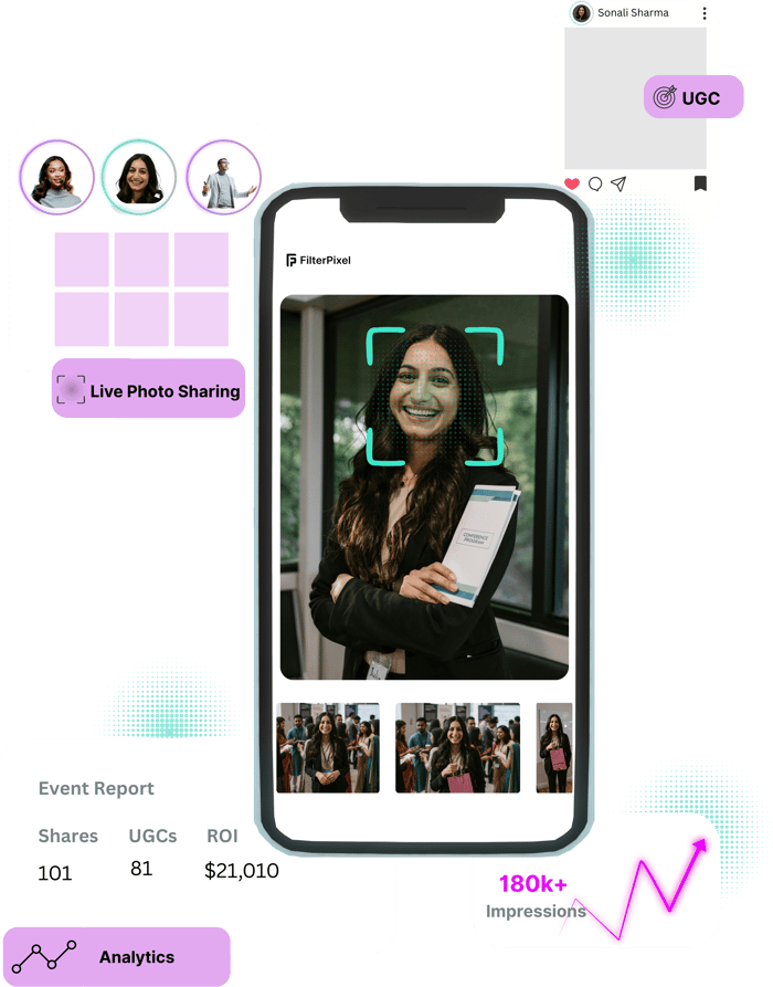 Attendee photo gallery on a phone