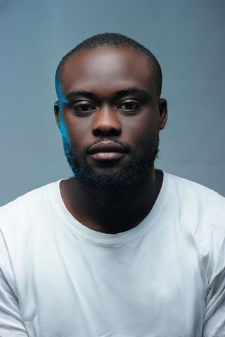 Adult studio headshot on a grey backdrop