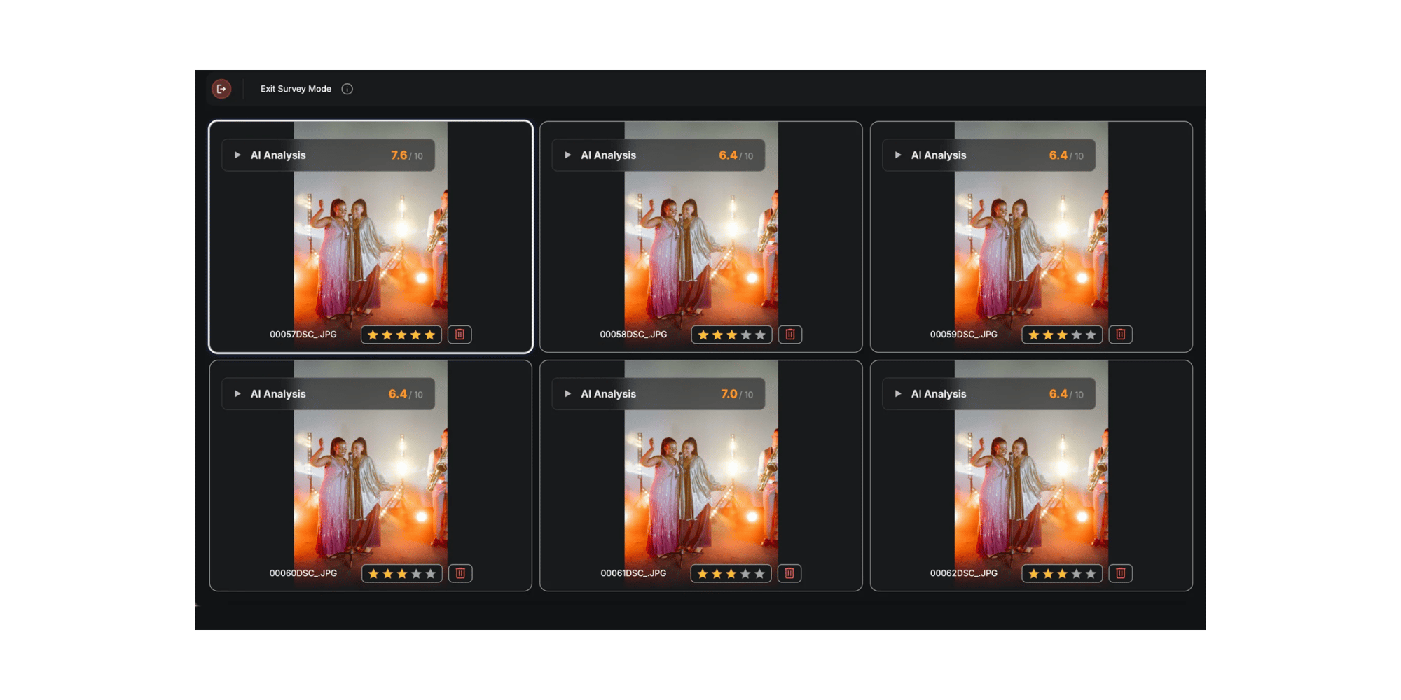 DeepCull burst detection grouping eight near-identical frames and marking the strongest as Best of Burst
