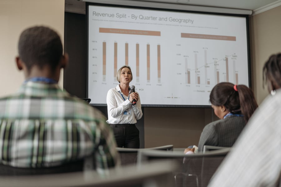Speaker presenting to an audience