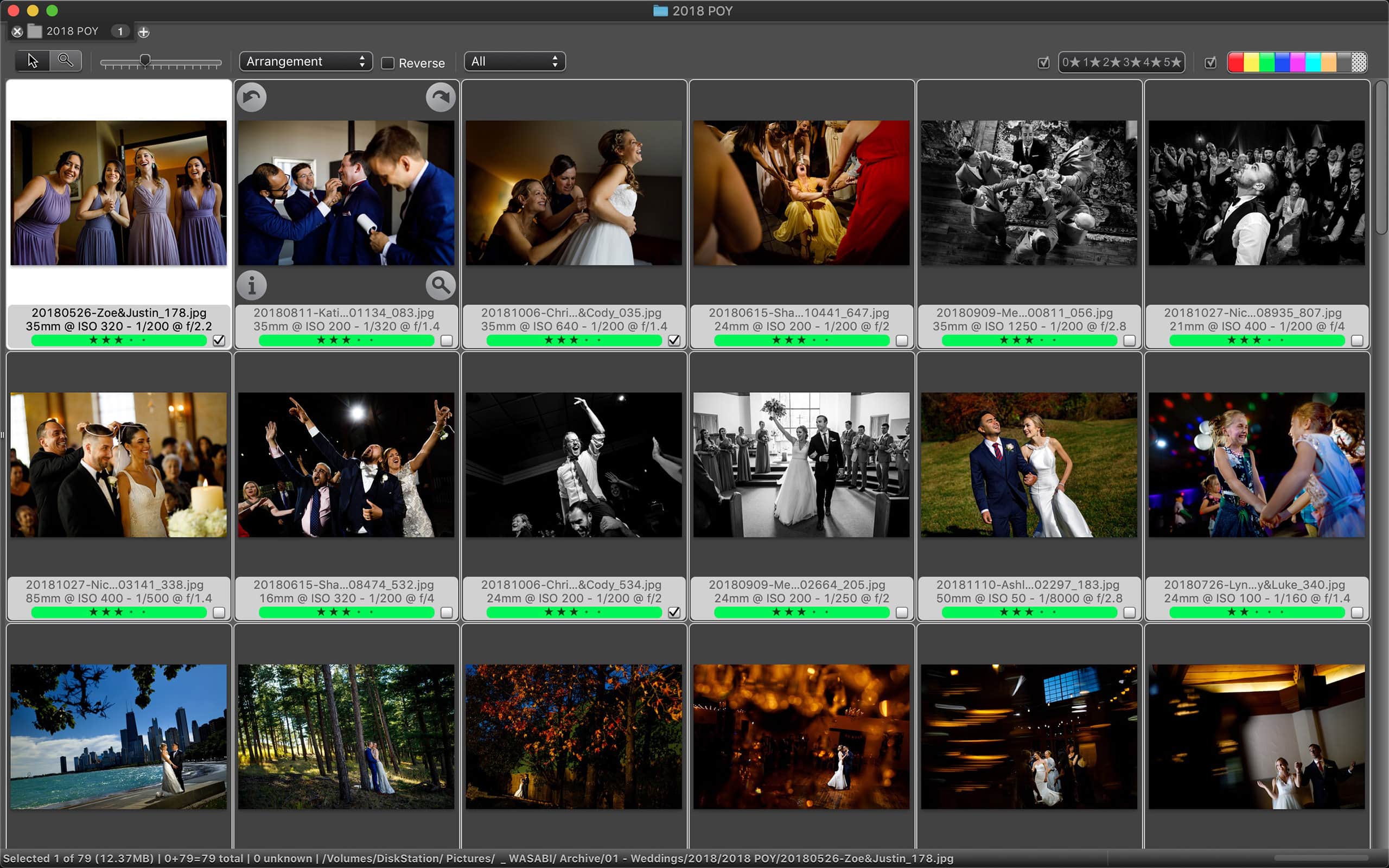 photo mechanic UI screenshot