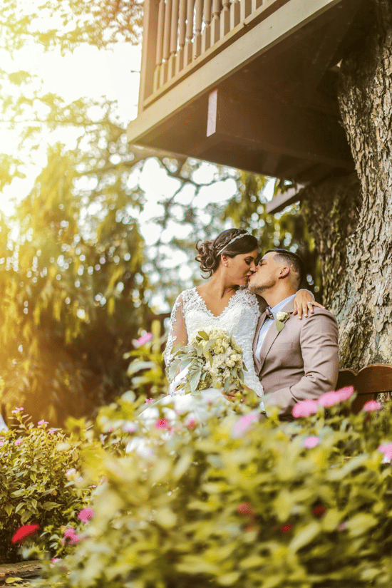 golden hour fall wedding photo editing example