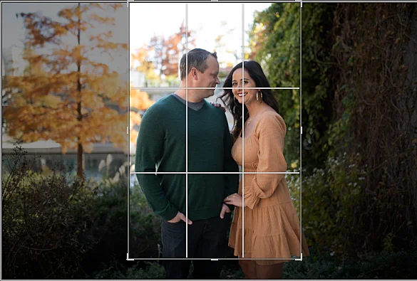 Cropping vertical family photo in Lightoom classic