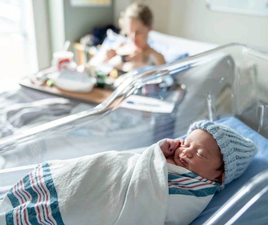 photo of a newborn in hospital
