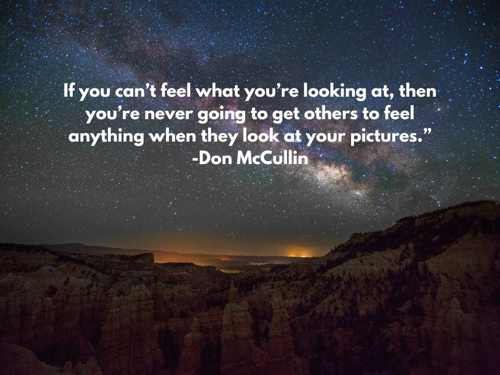 a quote from Don McCullin
