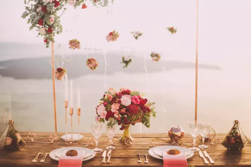 image of a table in a wedding ceremony