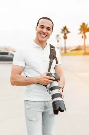 image of a happy photographer