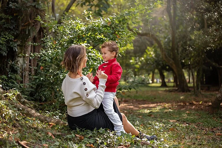 a photo of a mother and child