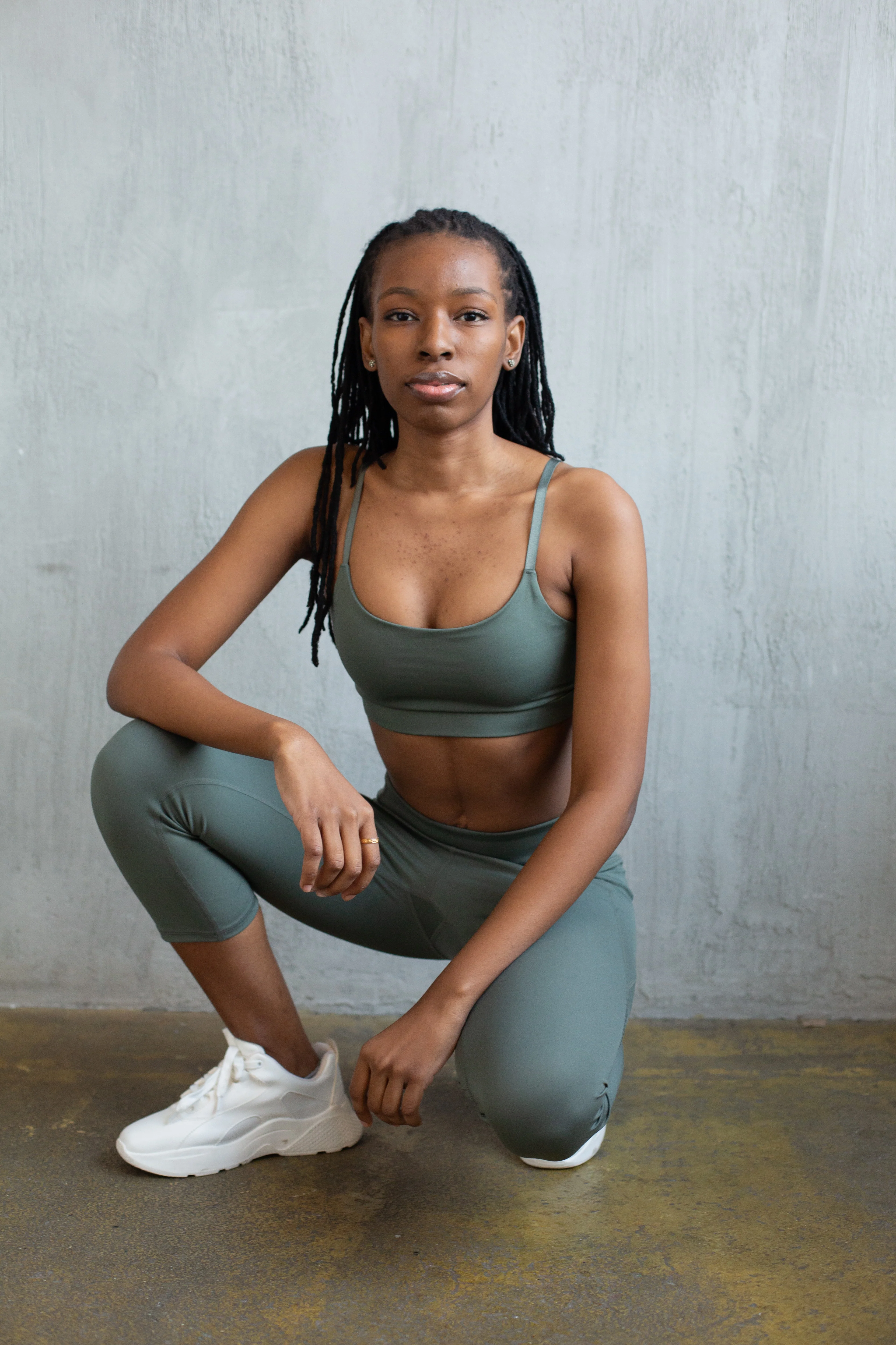 Fit Woman on a Sitting pose