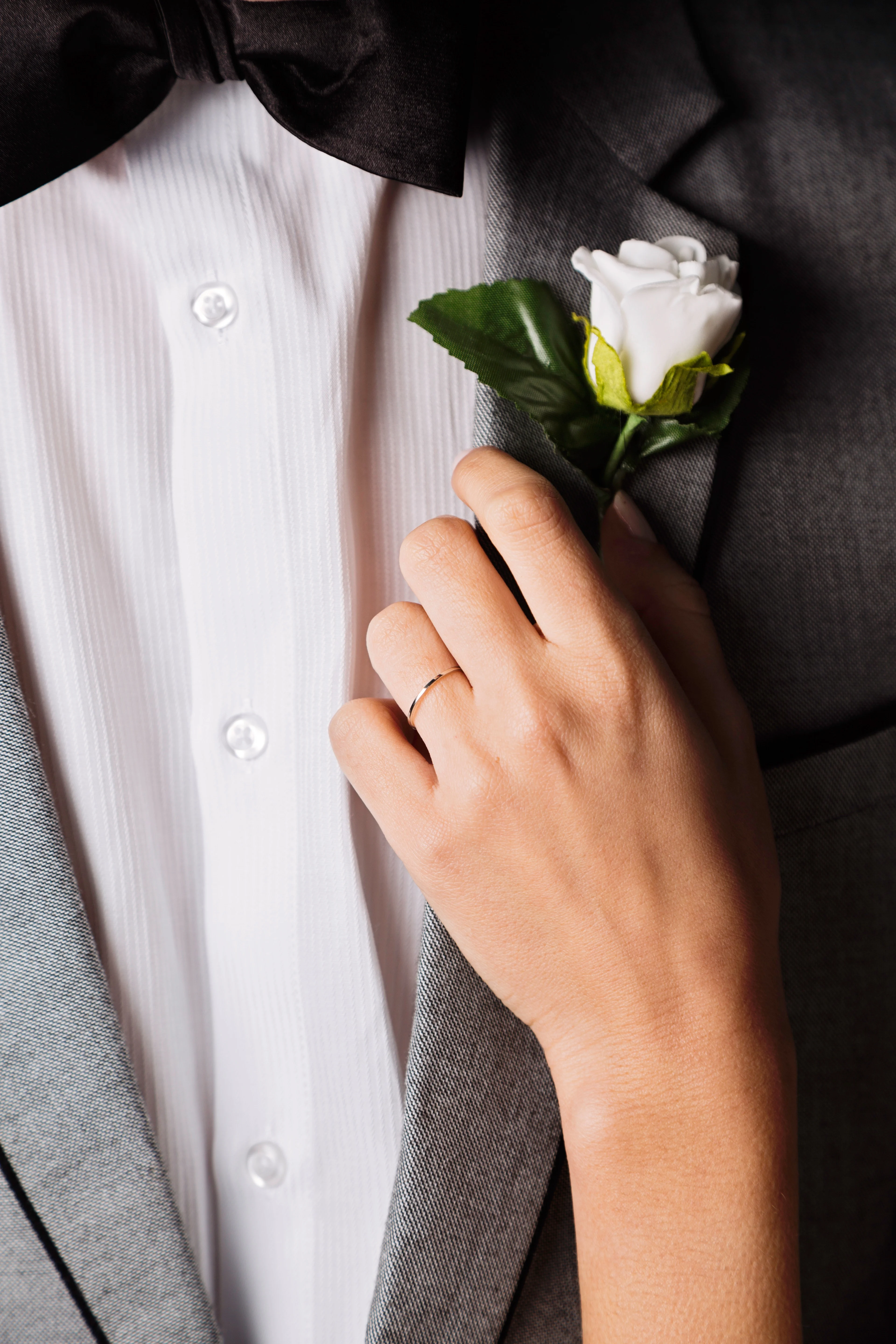 image of a close shot of a wedding suit