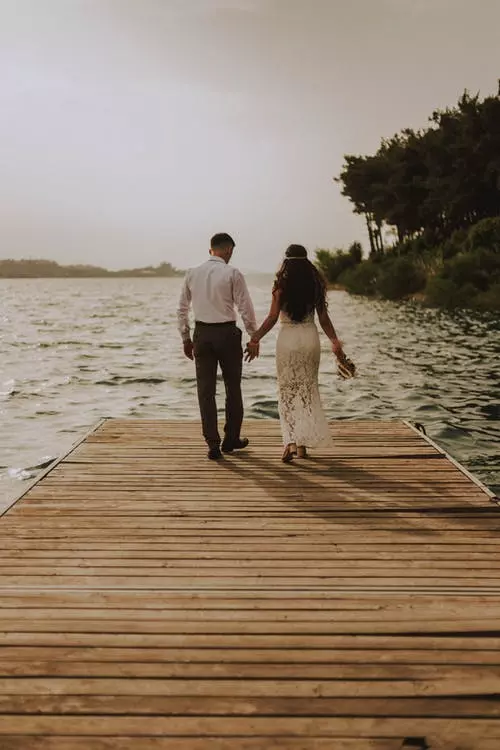 image of a couple walking together