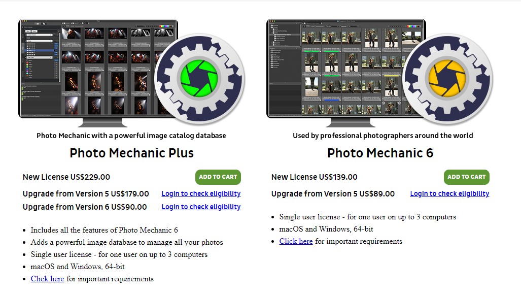 photo mechanic plus and 6 pricing