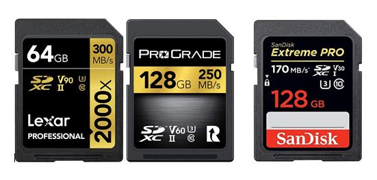 Variety of SD Cards