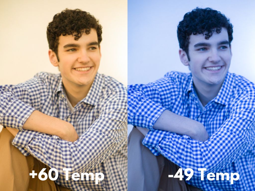 Photos with high and low temperature